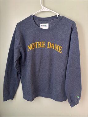 Shamrock Notre Dame Navy Crew Sweatshirt with Yellow Arch Logo